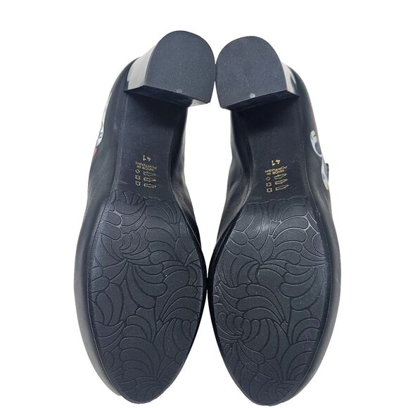 CHANII B Ankle Boot Carpe Diem Black Tattoo 41 Leather Limited Edition Glam Rock - Picture 13 of 16